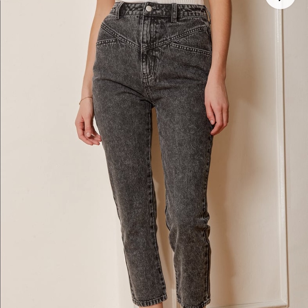 Lulus Precision Washed Black High Rise Cropped - Picture 4 of 9
